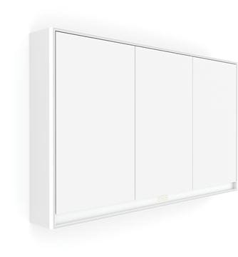 NIMCO GA 1 zrcadlová skříňka vestavná 119,5x70x15 cm, osvětlení s regulací stmívání a teploty světla, s vypínačem a el. zásuvkou, hliník, matná bílá