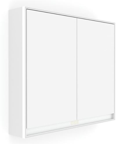 NIMCO GA 1 zrcadlová skříňka vestavná 80,5x70x15 cm, osvětlení s regulací stmívání a teploty světla, s vypínačem a el. zásuvkou, hliník, matná bílá GAB 10003VX-05 Obrázek - Hlavní obrázek