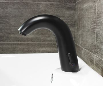 DONNER AUTOFLOW 03 umyvadlová senzorová baterie s regulací teploty, napájení z baterie, matná černá 8596220013903 Obrázek - fotka