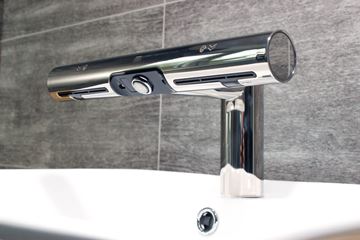 JET DRYER AIRTAP 2V1 umyvadlová senzorová baterie, s osoušečem rukou, napájení ze sítě, chrom 8596220013941 Obrázek - fotka