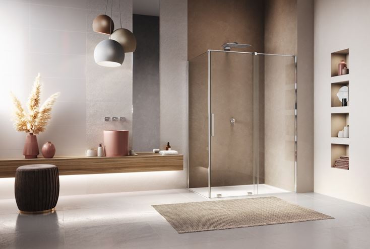 RONAL AMALIA D35F1 boční stěna 90x200 cm, aluchrom/čiré sklo D35F1 090 50 07 Obrázek - fotka