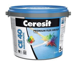 CERESIT CE 40 AQUASTATIC flexibilní spárovací hmota pro spáry 1-8 mm, 2 kg, coal