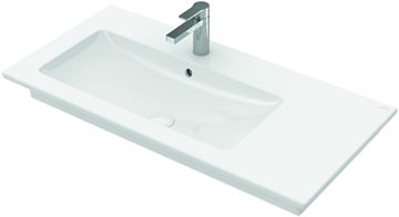 VILLEROY & BOCH VERITY LINE umyvadlo 100 cm, s otvorem pro baterii a přepadem, CeramicPlus, alpská bílá 4A14L1R1 Obrázek - fotka