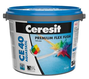 CERESIT CE 40 AQUASTATIC flexibilní spárovací hmota pro spáry 1-8 mm, 5 kg, jasmine