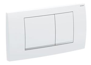 GEBERIT TWINLINE 30 ovládací tlačítko pro dvě splachování, plast, bílá/lesklý chrom