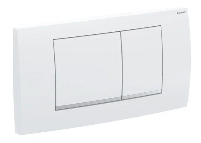 GEBERIT TWINLINE 30 ovládací tlačítko pro dvě splachování, plast, bílá/lesklý chrom 115.899.KJ.1 Obrázek - Hlavní obrázek