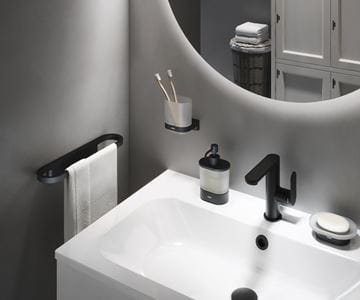 RAVAK CHROME II CR II 310.20BLM držák ručníku 320 mm, matná černá X07P1382 Obrázek - fotka