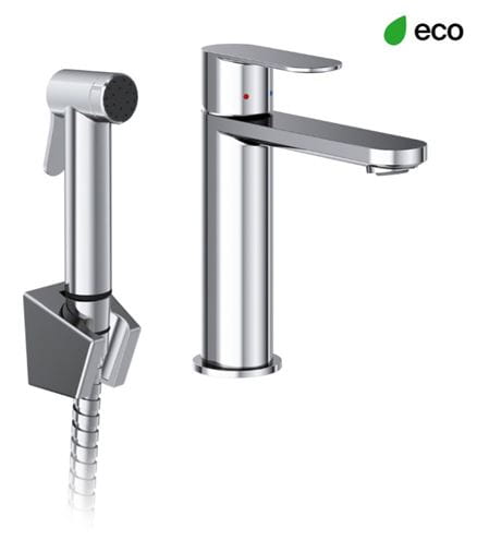 RAVAK CHROME II CR II 112.00CR umyvadlová stojánková baterie, s bidetovou sprškou, lesklý chrom X070450 Obrázek - fotka