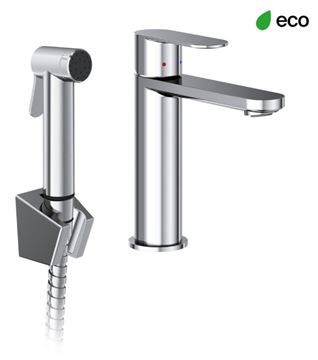 RAVAK CHROME II CR II 112.00CR umyvadlová stojánková baterie, s bidetovou sprškou, lesklý chrom X070450 Obrázek - fotka