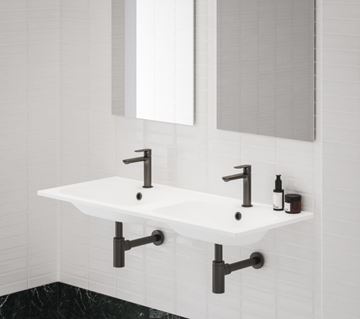 RAVAK CHROME SLIM dvojumyvadlo 120 cm, se 2 otvory pro baterie a přepadem XJG01112001 Obrázek - fotka
