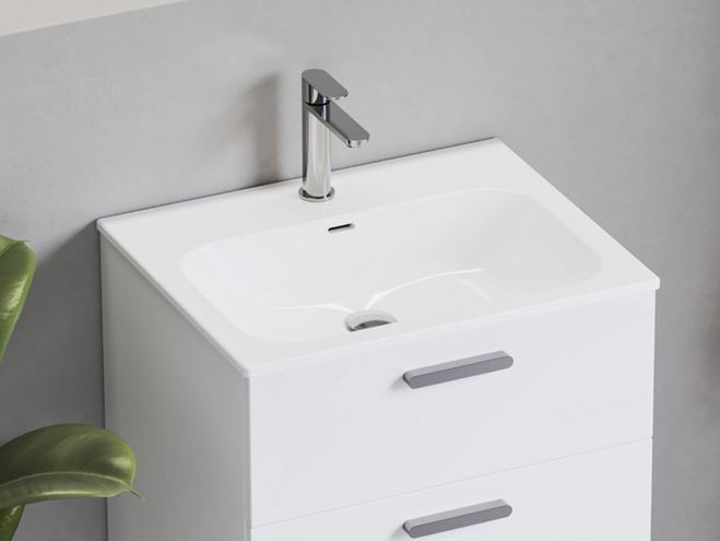 RAVAK CHROME SLIM umyvadlo 60,5 cm, s otvorem pro baterii a přepadem XJX01160008 Obrázek - fotka