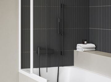 RAVAK CHROME II CR II 022.00CR vanová nástěnná baterie, s přepínačem, černá X070463 Obrázek - fotka