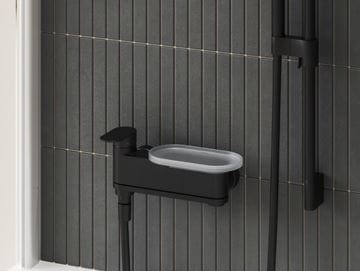 RAVAK CHROME II CR II 022.00CR vanová nástěnná baterie, s přepínačem, černá X070463 Obrázek - fotka