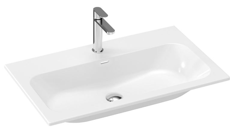 RAVAK CHROME SLIM umyvadlo 80,5 cm, s otvorem pro baterii a přepadem XJX01180002 Obrázek - fotka