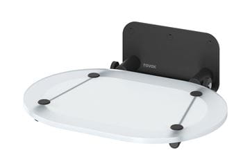 RAVAK sedátko do sprchy, sklopné, černá/clear