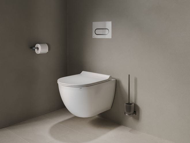 RAVAK CHROME II CR II 410.20GB WC štětka, nástěnná, sklo, kartáčovaný grafit X07P1609 Obrázek - fotka