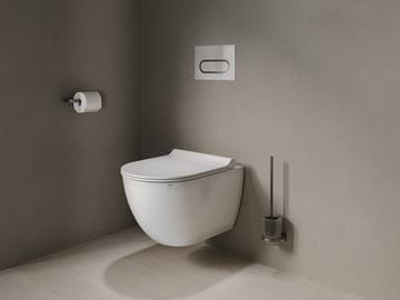 RAVAK CHROME II CR II 410.20GB WC štětka, nástěnná, sklo, kartáčovaný grafit X07P1609 Obrázek - fotka