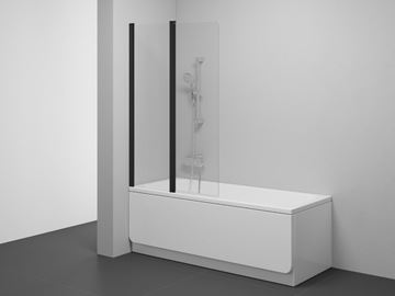 RAVAK CVS2 100 L vanová zástěna 100x150 cm, levá, lítací, černá/sklo transparent 7QLA0300Z1 Obrázek - fotka