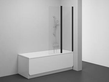 RAVAK CVS2 100 P vanová zástěna 100x150 cm, pravá, lítací, černá/sklo transparent 7QRA0300Z1 Obrázek - fotka