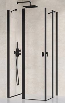 RAVAK CHROME CRV2 120 sprchové dveře 120x195 cm, lítací, černá/sklo transparent