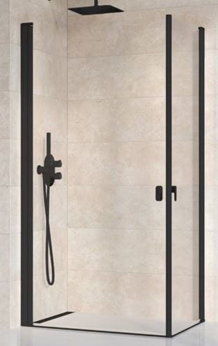 RAVAK CHROME CRV1 90 sprchové dveře 90x195 cm, lítací, černá/sklo transparent 1QV70301Z1 Obrázek - Hlavní obrázek