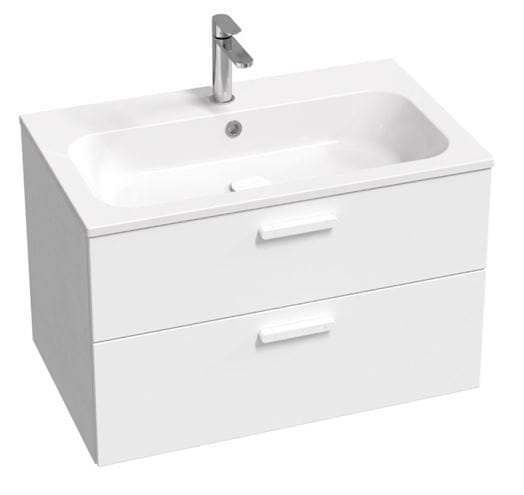 RAVAK SD CHROME II skříňka pod umyvadlo 80x49x50 cm, 2 zásuvky, úchytka bílá/lesklá bílá X000001778 Obrázek - Hlavní obrázek