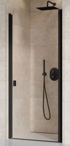 RAVAK CHROME CSD1 90 sprchové dveře 90x195 cm, lítací, černá/sklo transparent 0QV70300Z1 Obrázek - Hlavní obrázek