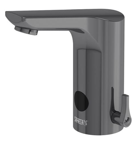 SANELA umyvadlová senzorová baterie s regulací teploty, napájení ze sítě, Bluetooth, metal grey SLU 76H Obrázek - Hlavní obrázek