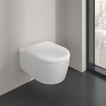 VILLEROY & BOCH SKYLA závěsné WC, se SoftClosing sedátkem, TwistFlush splachování, alpská bílá 5656CL01 Obrázek - fotka