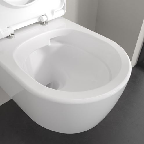 VILLEROY & BOCH SKYLA závěsné WC, se SoftClosing sedátkem, TwistFlush splachování, CeramicPlus, alpská bílá 5656CLR1 Obrázek - fotka