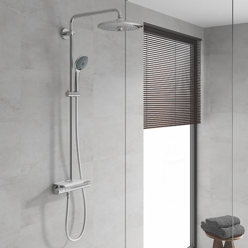 GROHE VITALIO JOY SYSTEM 260 sprchový set s termostatickou baterií, horní sprcha, ruční sprcha se 3 proudy, tyč, hadice, chrom 26403001 Obrázek - fotka