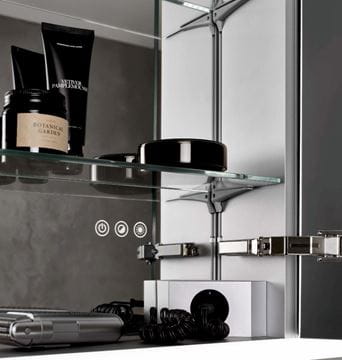 EMCO PRIME SLIM zrcadlová skříňka vestavná 60x70x14,4 cm, osvětlení s regulací stmívání a teploty světla, s vypínačem a el. zásuvkou, hliník, zadní stěna zrcadlo 949708203 Obrázek - fotka