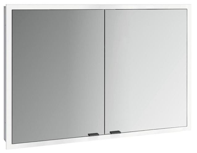 EMCO PRIME SLIM zrcadlová skříňka vestavná 100x70x14,4 cm, osvětlení s regulací stmívání a teploty světla, s vypínačem a el. zásuvkou, černá, zadní stěna zrcadlo 949713505 Obrázek - Hlavní obrázek