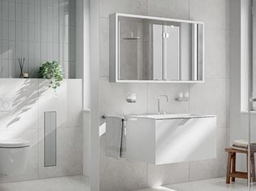 EMCO PRIME SLIM zrcadlová skříňka vestavná 120x70x14,4 cm, osvětlení s regulací stmívání a teploty světla, s vypínačem a el. zásuvkou, hliník, zadní stěna zrcadlo 949708206 Obrázek - fotka