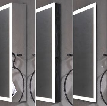 EMCO PRIME SLIM zrcadlová skříňka vestavná 120x70x14,4 cm, osvětlení s regulací stmívání a teploty světla, s vypínačem a el. zásuvkou, hliník, zadní stěna bílé sklo  949708306 Obrázek - fotka
