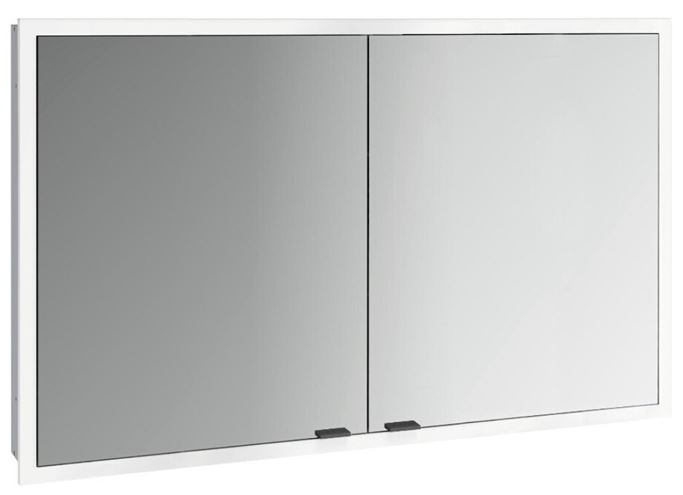 EMCO PRIME SLIM zrcadlová skříňka vestavná 120x70x14,4 cm, osvětlení s regulací stmívání a teploty světla, s vypínačem a el. zásuvkou, černá, zadní stěna zrcadlo 949713506 Obrázek - Hlavní obrázek