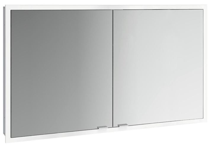 EMCO PRIME SLIM zrcadlová skříňka vestavná 130x70x14,4 cm, osvětlení s regulací stmívání a teploty světla, s vypínačem a el. zásuvkou, hliník, zadní stěna zrcadlo 949708207 Obrázek - Hlavní obrázek