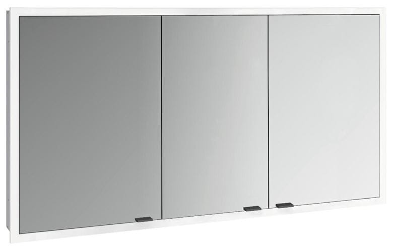 EMCO PRIME SLIM zrcadlová skříňka vestavná 140x70x14,4 cm, osvětlení s regulací stmívání a teploty světla, s vypínačem a el. zásuvkou, černá, zadní stěna bílé sklo 949713608 Obrázek - Hlavní obrázek