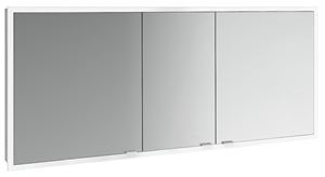EMCO PRIME SLIM zrcadlová skříňka vestavná 160x70x14,4 cm, osvětlení s regulací stmívání a teploty světla, s vypínačem a el. zásuvkou, hliník, zadní stěna bílé sklo 
