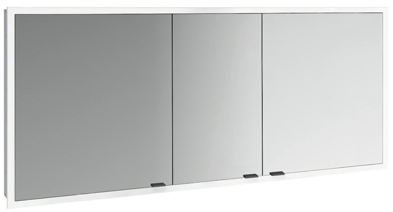 EMCO PRIME SLIM zrcadlová skříňka vestavná 160x70x14,4 cm, osvětlení s regulací stmívání a teploty světla, s vypínačem a el. zásuvkou, černá, zadní stěna zrcadlo 949713509 Obrázek - Hlavní obrázek