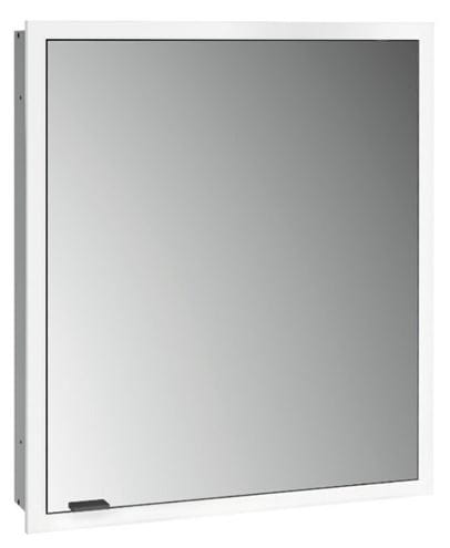 EMCO PRIME SLIM zrcadlová skříňka vestavná 60x70x14,4 cm, osvětlení s regulací stmívání a teploty světla, s vypínačem a el. zásuvkou, panty vpravo, černá, zadní stěna zrcadlo 949713502 Obrázek - Hlavní obrázek
