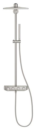 GROHE EUPHORIA SMARTCONTROL SYSTEM 310 CUBE DUO sprchový set s termostatickou baterií, horní sprcha se 2 proudy, Water Saving, ruční sprcha, tyč, hadice, supersteel infiniti 26508DC0 Obrázek - fotka