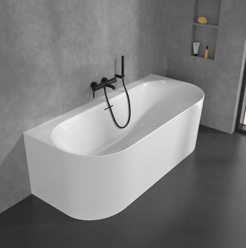 VILLEROY & BOCH SKYLA vanová nástěnná baterie, s přepínačem, matná černá TVS116003000K5 Obrázek - fotka
