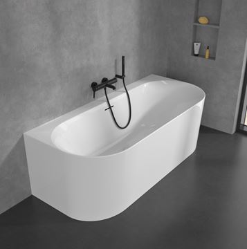 VILLEROY & BOCH SKYLA vanová nástěnná baterie, s přepínačem, matná černá TVS116003000K5 Obrázek - fotka