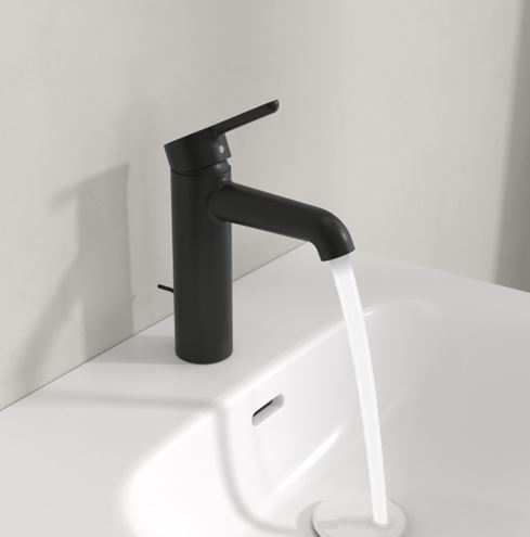 VILLEROY & BOCH SKYLA umyvadlová stojánková baterie, s odtokovou soupravou, matná černá TVW116005000K5 Obrázek - fotka
