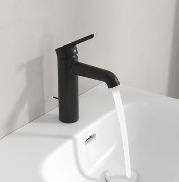 VILLEROY & BOCH SKYLA umyvadlová stojánková baterie, s odtokovou soupravou, matná černá TVW116005000K5 Obrázek - fotka