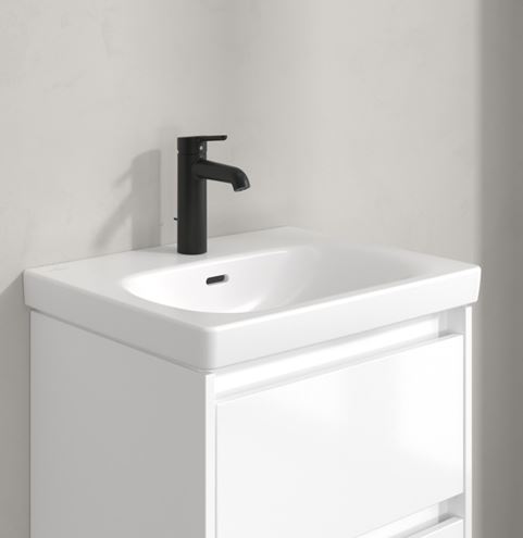 VILLEROY & BOCH SKYLA umyvadlová stojánková baterie, s odtokovou soupravou, matná černá TVW116005000K5 Obrázek - fotka