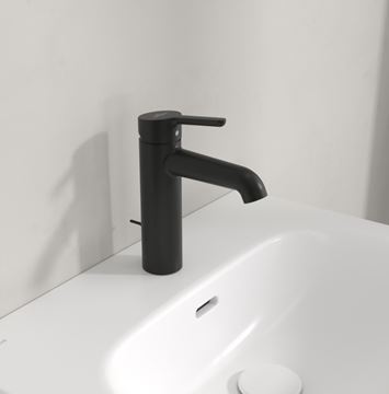 VILLEROY & BOCH SKYLA umyvadlová stojánková baterie, s odtokovou soupravou, matná černá TVW116005000K5 Obrázek - fotka