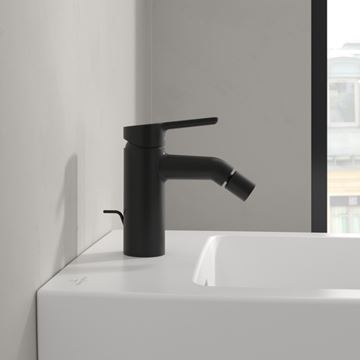 VILLEROY & BOCH SKYLA bidetová stojánková baterie, s odtokovou soupravou, matná černá TVB116001000K5 Obrázek - fotka