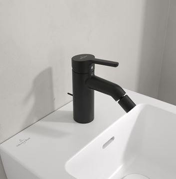 VILLEROY & BOCH SKYLA bidetová stojánková baterie, s odtokovou soupravou, matná černá TVB116001000K5 Obrázek - fotka